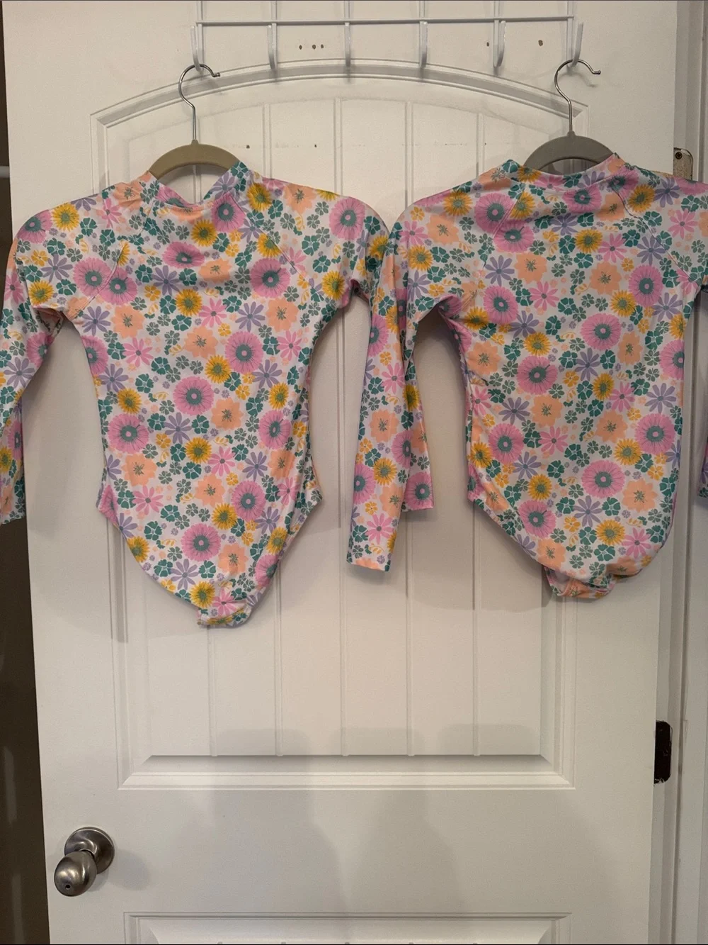 wonder nation Floral Long-Sleeve One-Piece Swimsuit - Pink, Yellow & Purple